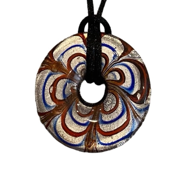 Glass Pendant Necklace Handmade Mouth blown glass pendant - Picture 1 of 6